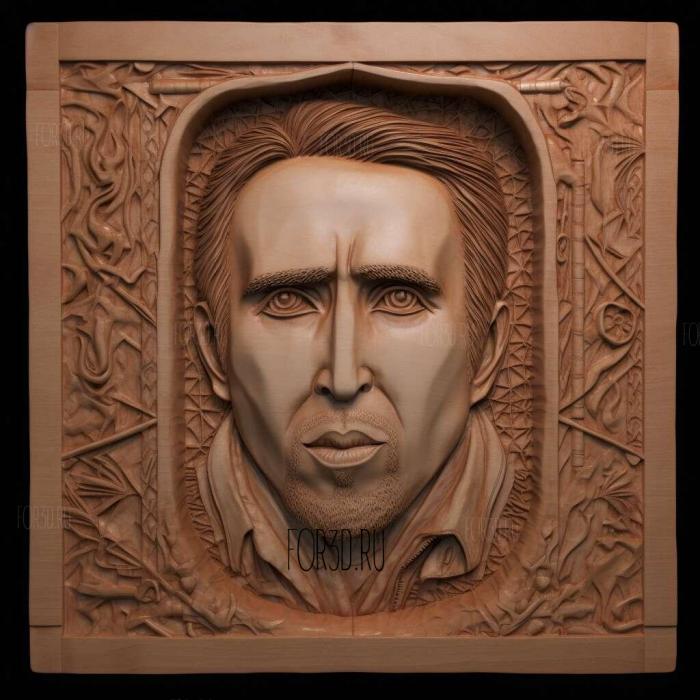 Nicolas Cage 2 stl model for CNC